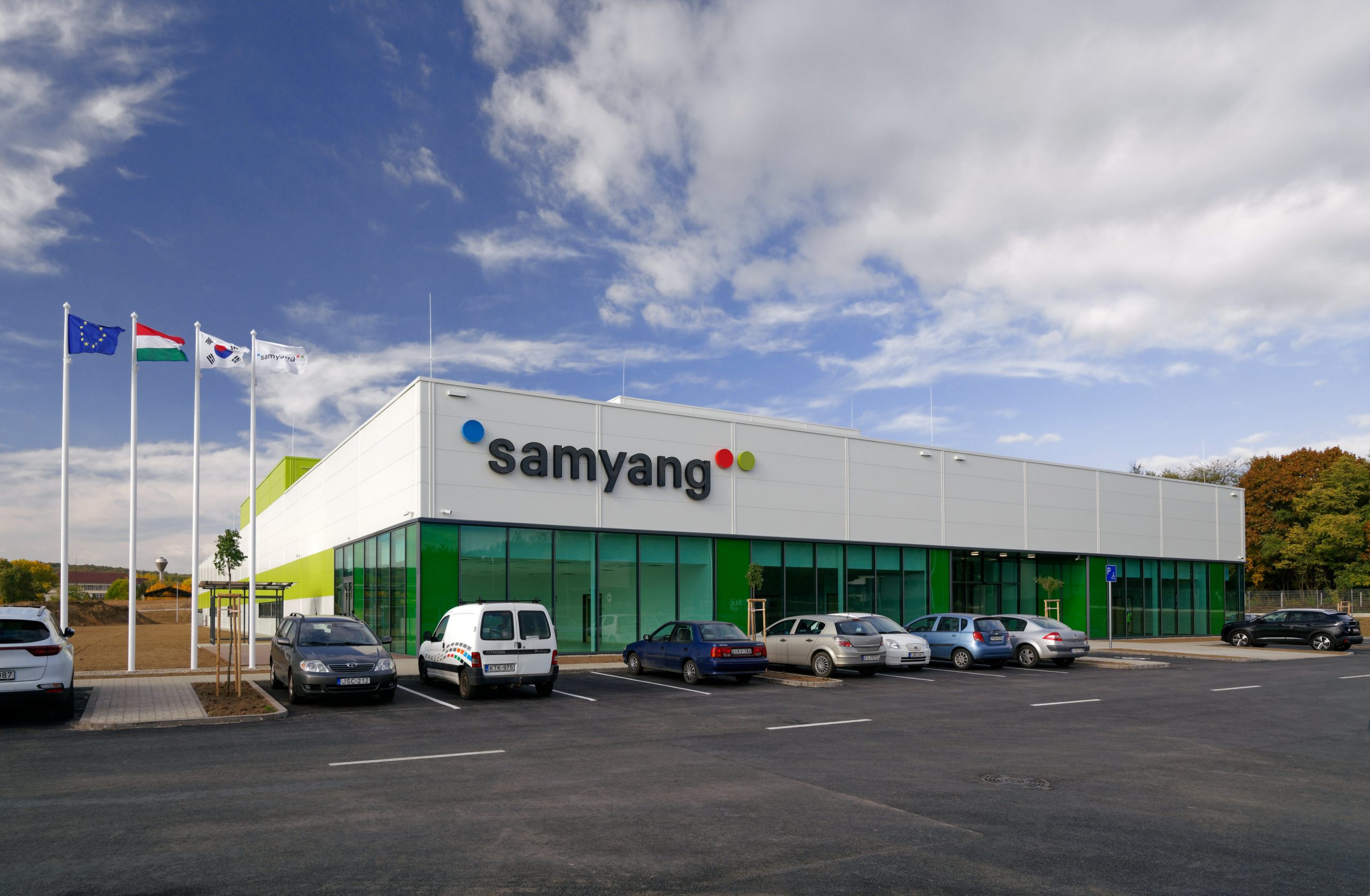 Samyang Biopharm factory in Gödöllő, Hungary built by Takenaka Europe, exterior view