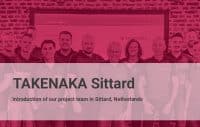 Cover picture with group photo of the TAKENAKA Sittard project team