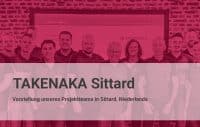 Banner zur Vorstellung des Takenaka Projektteams in Sittard Niederlande.