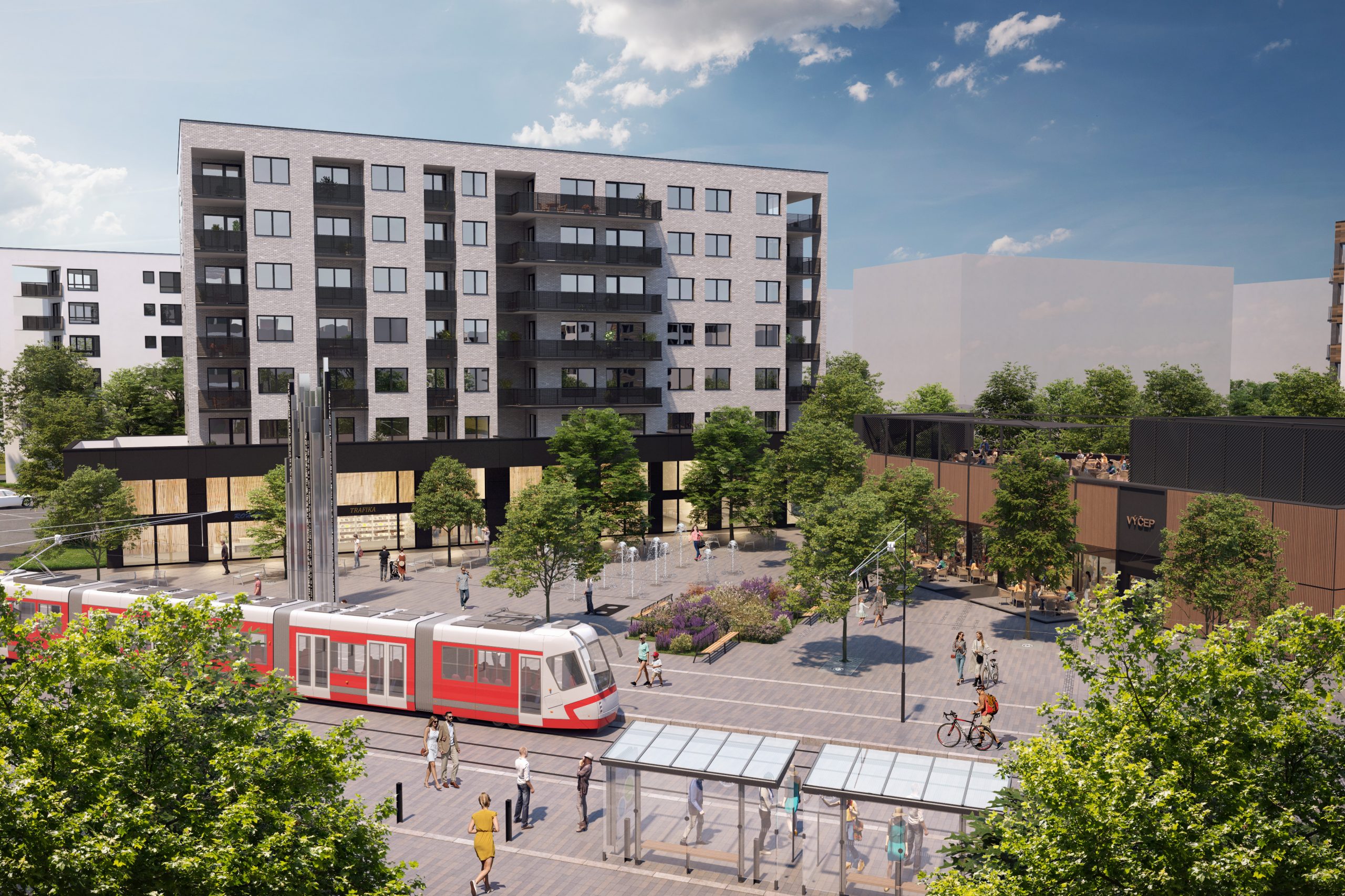 Kaskády Barrandov Residence in Prague, Czech Republic, built by Takenaka Europe in 2023.