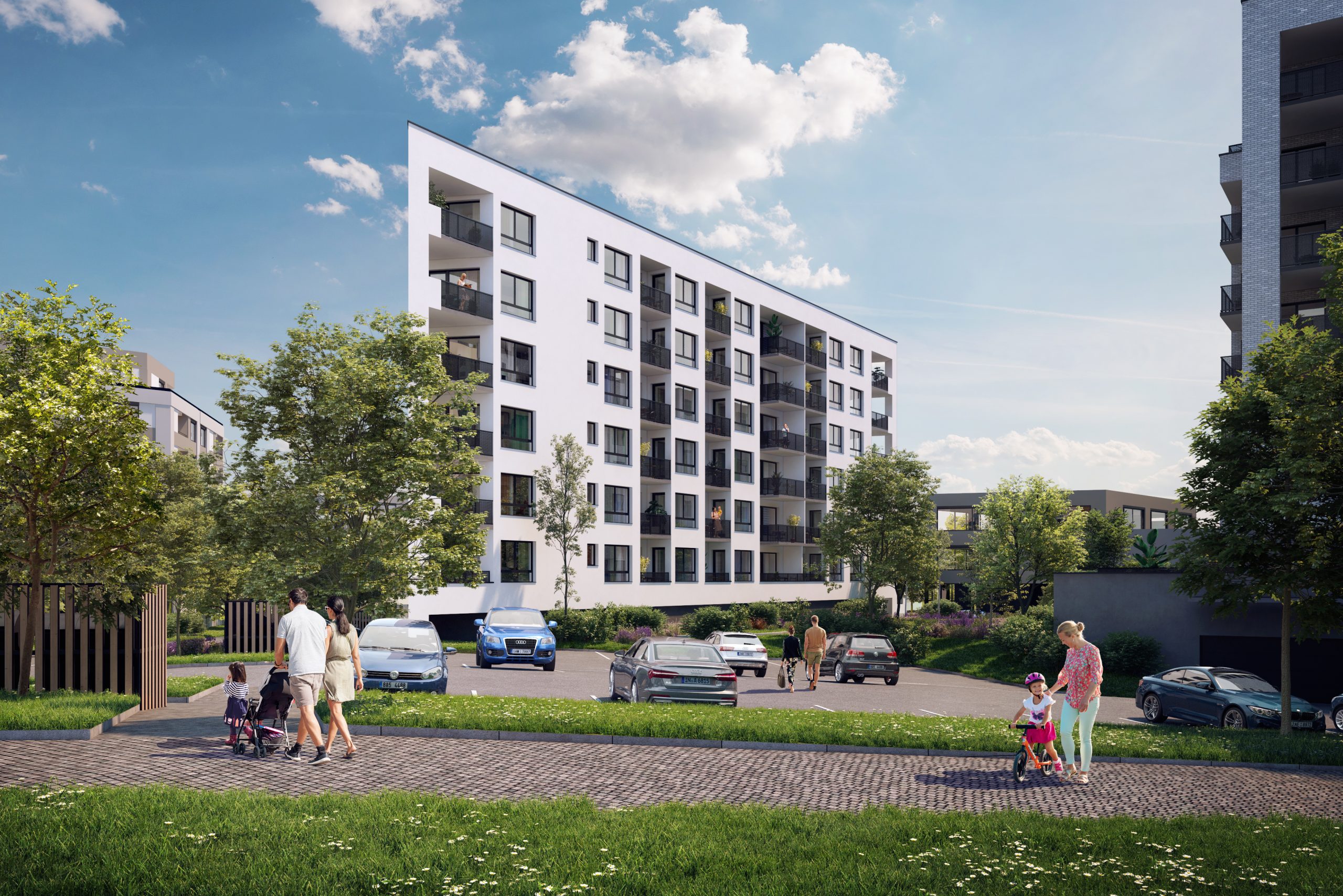 Kaskády Barrandov Residence in Prague, Czech Republic, built by Takenaka Europe in 2023.