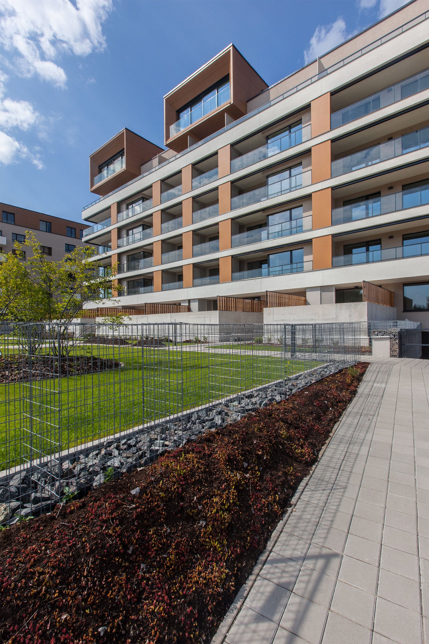 Front view of apartments Brezovy-Haj - Project by Takenaka