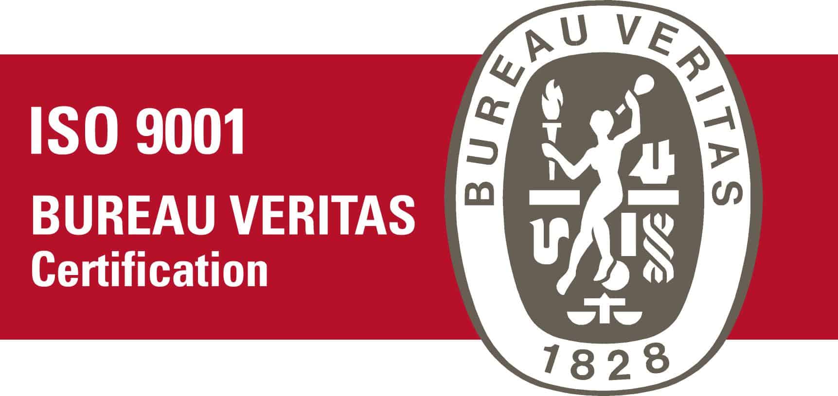 Logo of ISO 9001 certification of Bureau Veritas