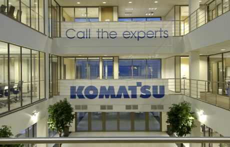 Komatsu office in Vilvoorde, Belgium built by Takenaka Europe, inside