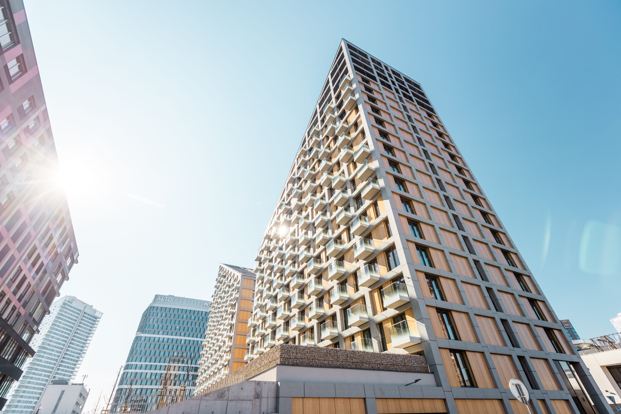 Metropolis Residence in Bratislava, Slovakia, built by Takenaka Europe and completed in 2025.