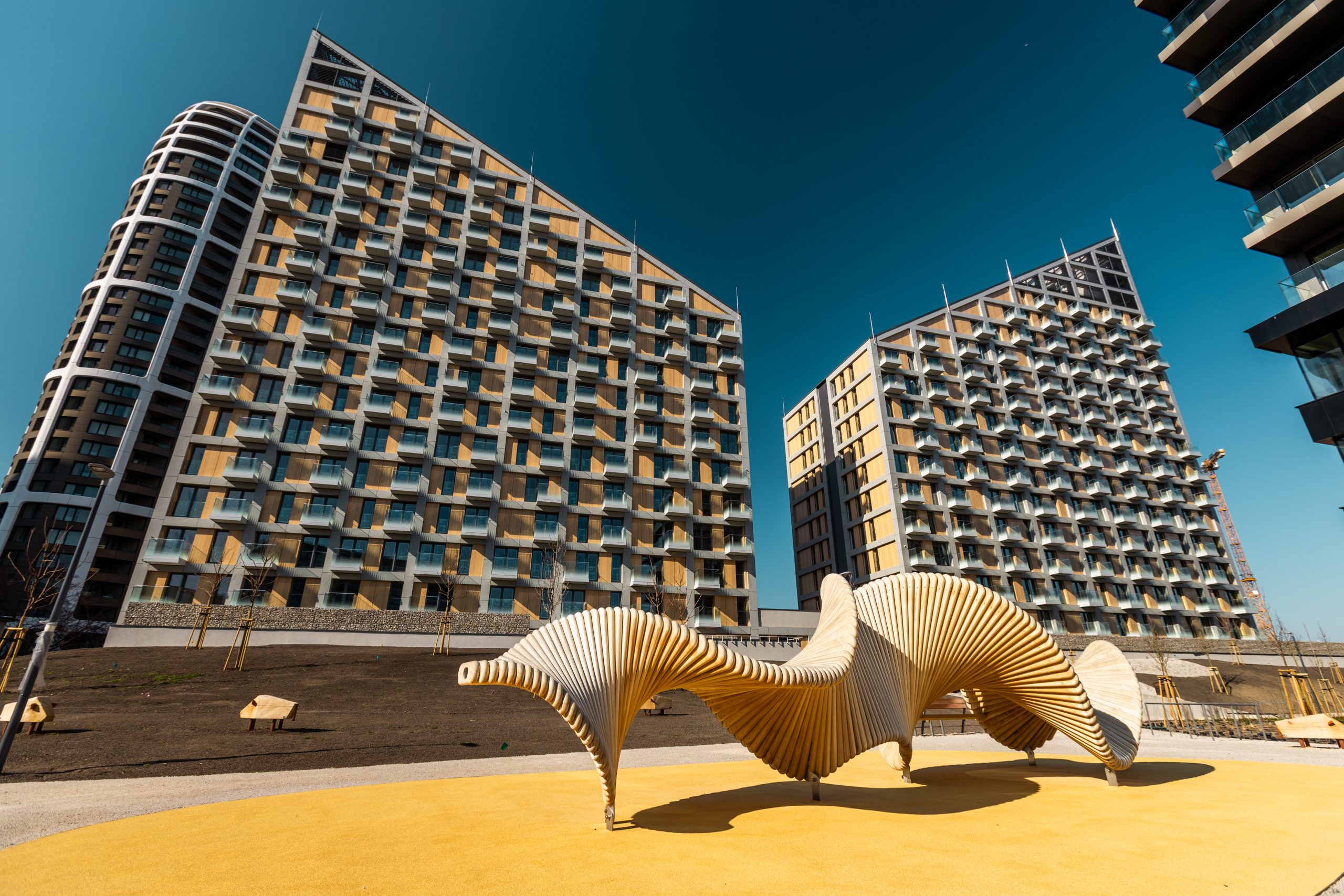 Metropolis Residence in Bratislava, Slovakia, built by Takenaka Europe and completed in 2025.