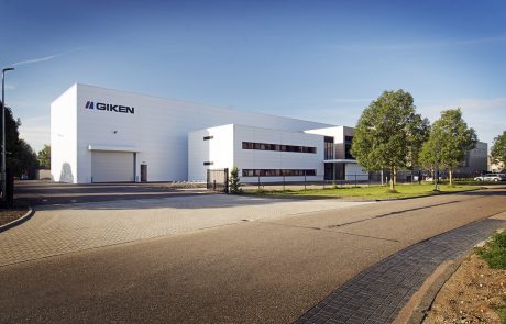 Front view on the Giken Europe Office & Factory in the Netherlands, completed by Takenaka 2020